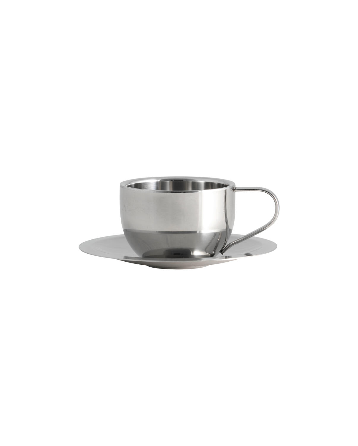 Virea kop med underkop, chrome finish - 150 ml